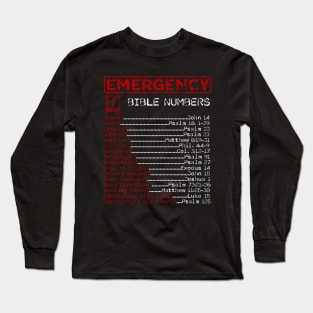 bible emergency hotline numbers, Long Sleeve T-Shirt